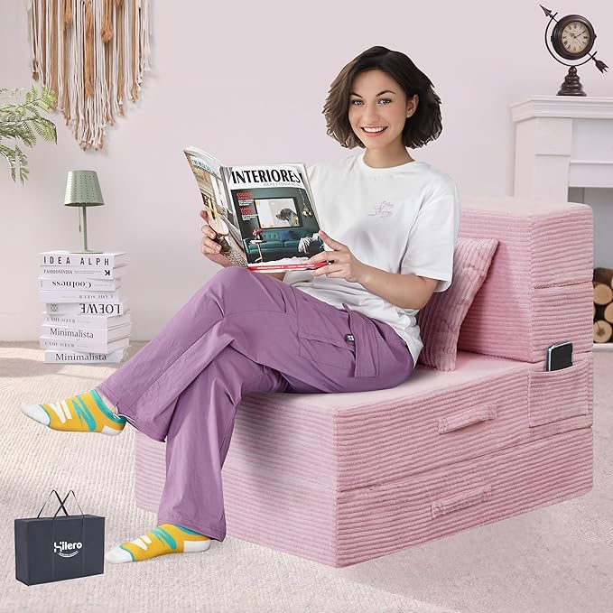 Folding Sofa Bed, 4 in 1 Convertible Sleeper Chair