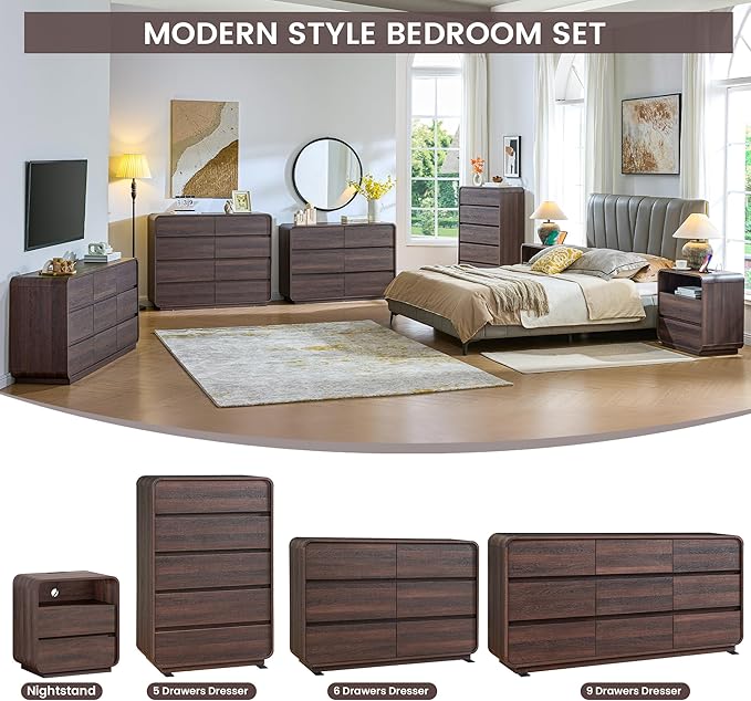 Standifurno 9 Drawer Double Dresser