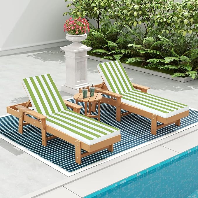 Only choice Chaise Lounge Cushions Outdoor, Fade & Water Resistant Patio Lounge