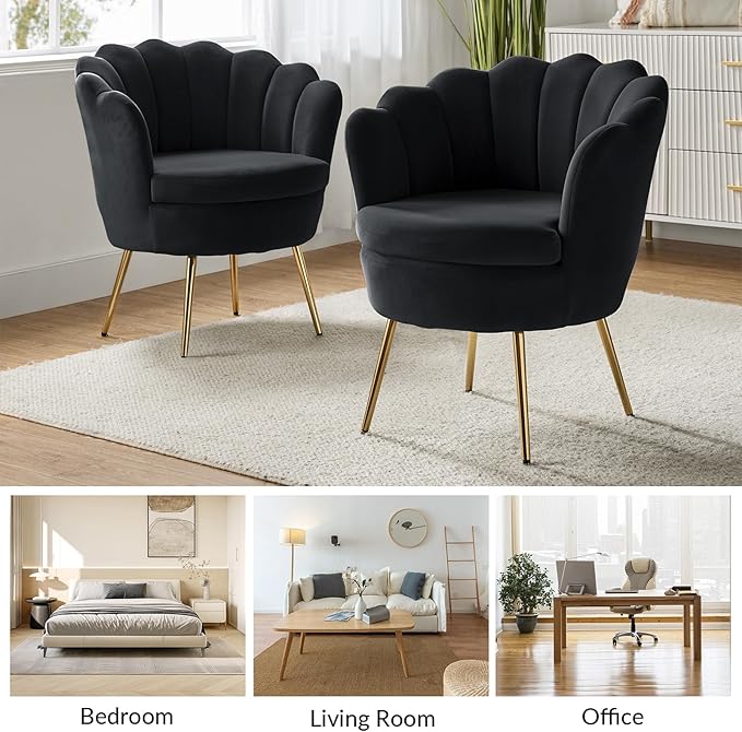 HULALA HOME Modern Velvet Accent Chair