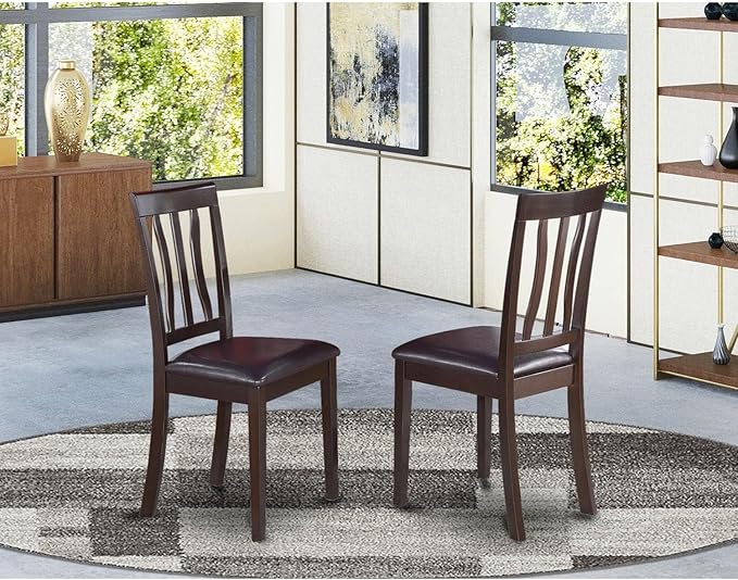 East West Furniture ANC-CAP-LC Antique Dining Chairs