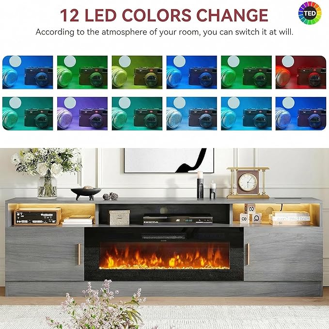 oneinmil 70" Fireplace TV Stand