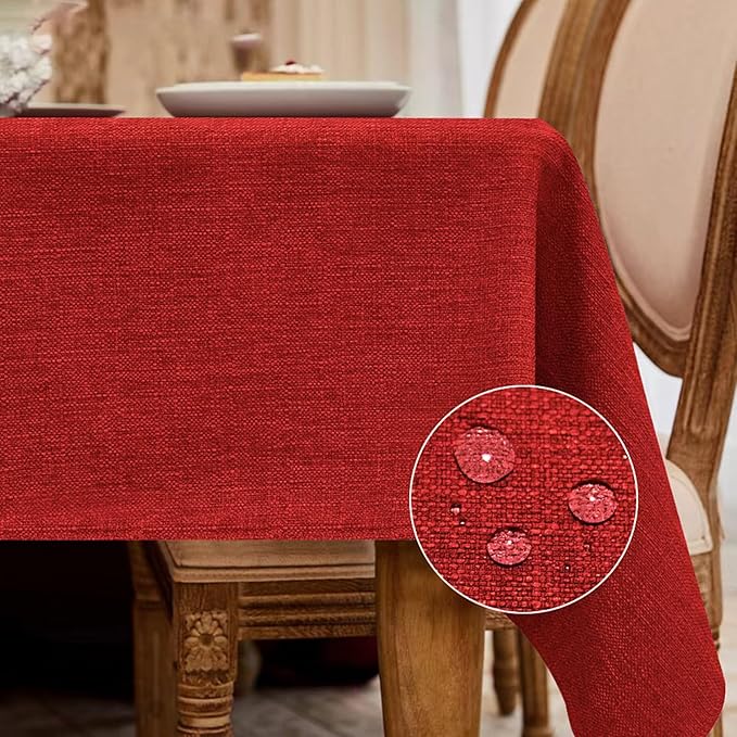 BALCONY & FALCON Rectangle Tablecloth Washable Wrinkle Resistant and Water