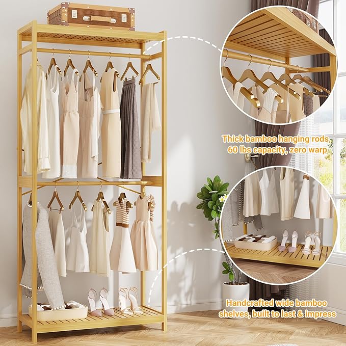 Homykic Bamboo Clothes Rack