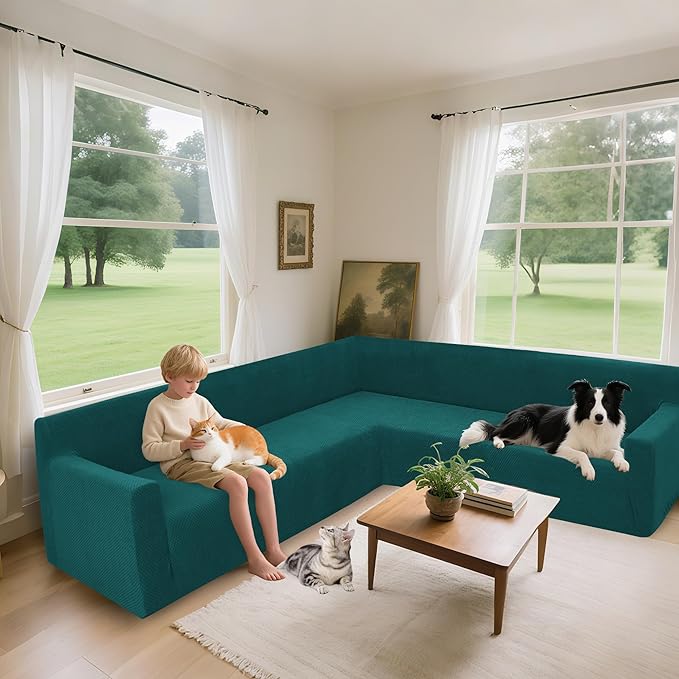 Arfntevss Stretch Sectional Couch Covers L Shaped Corner Sectional Sofa Cover