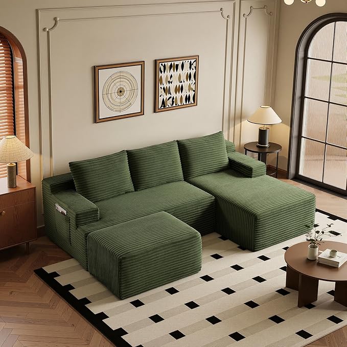96" Sectional Couches for Living Room Cloud Couch Sofa