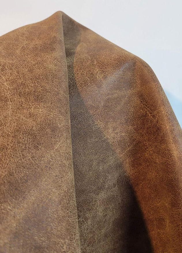 Acorn Medium Brown Distressed Soft faux Vegan PU {Peta Approved Vegan} Leather