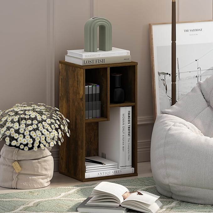 Furinno DALY Book Shelf, 3-Cube Bookshelf, Cube Storage Organizer Bookcase