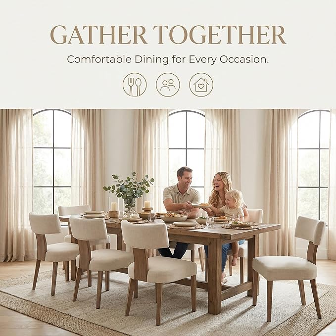VESCASA Upholstered Farmhouse Dining Chairs