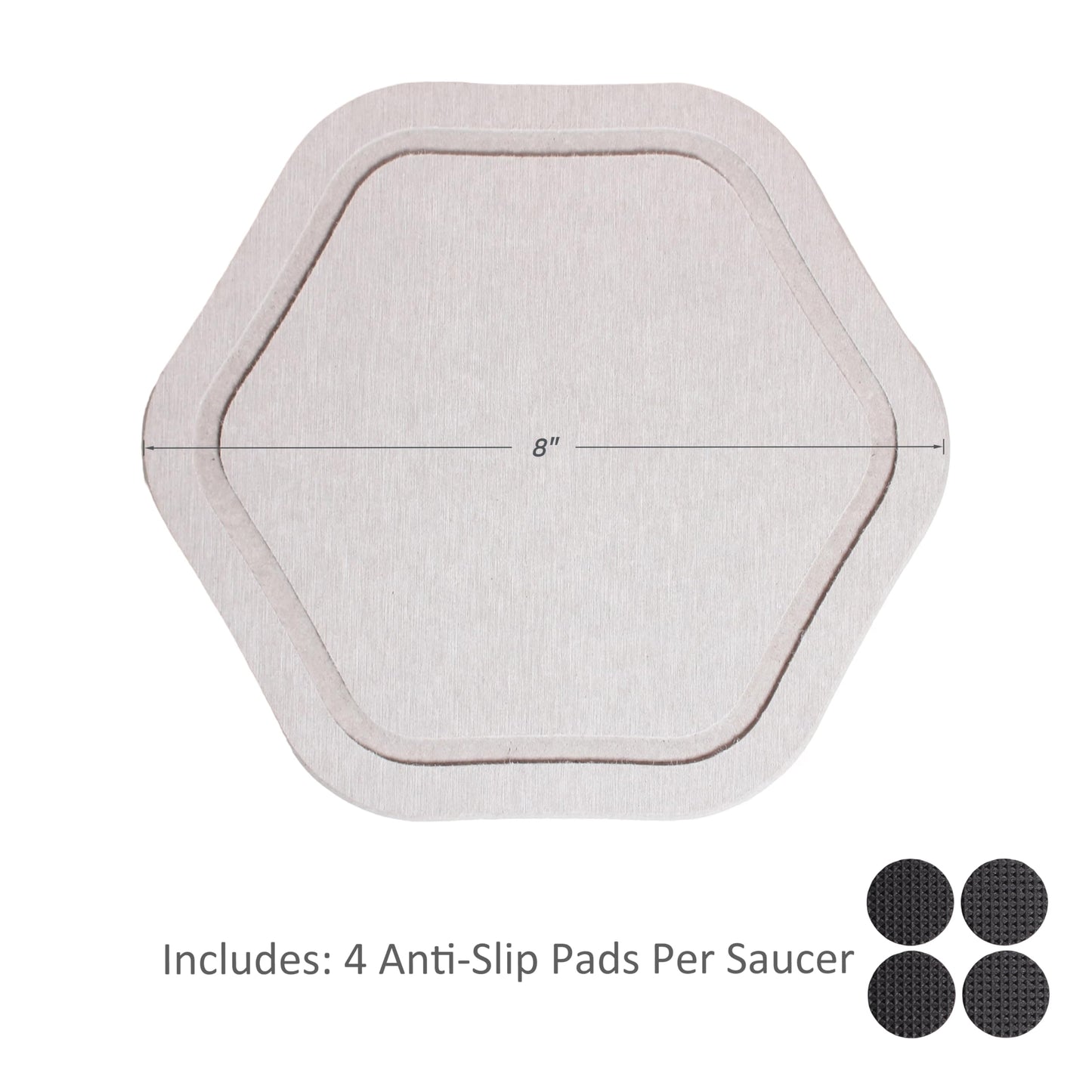 Xiaan Jiaju Plant Saucers for Indoors, 2 Pack 8 Inch Plant Trays for Pots, Instant Drying Diatomaceous Earth Tray to Keep Countertop & Floor Dry and Clean, Home Decor Gifts