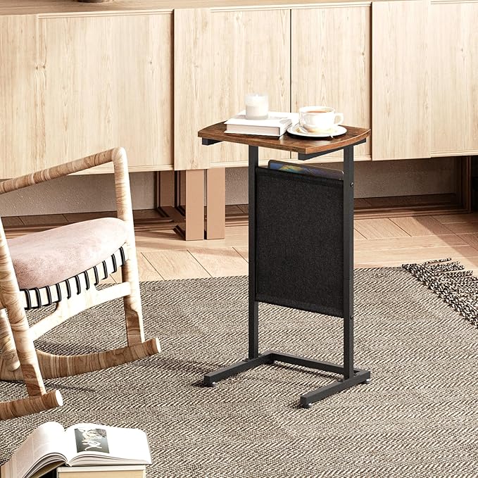 HOOBRO C Shaped End Table, 28.3" Side Table