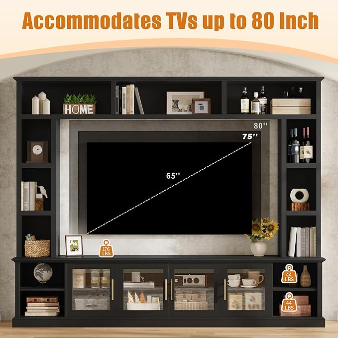 Merax 95" Entertainment Center for TVs up to 80", All-in-One TV Stand