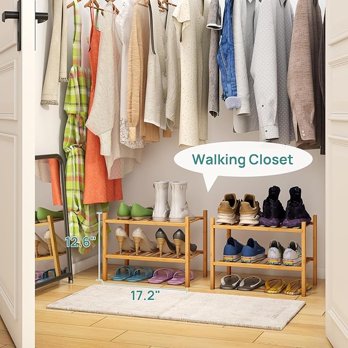 viewcare Small Shoe Rack, 2-Tier Shoe Rack
