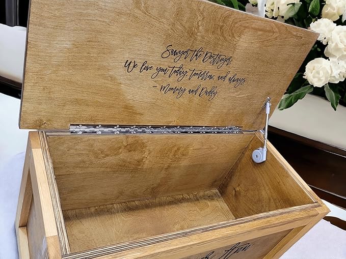 Personalized Engraved Wooden Toy Box
