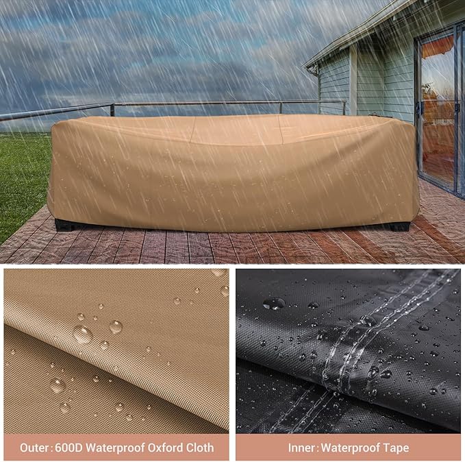 Mrrihand Heavy Duty Patio Furniture Covers, Outdoor Furniture Covers Waterproof