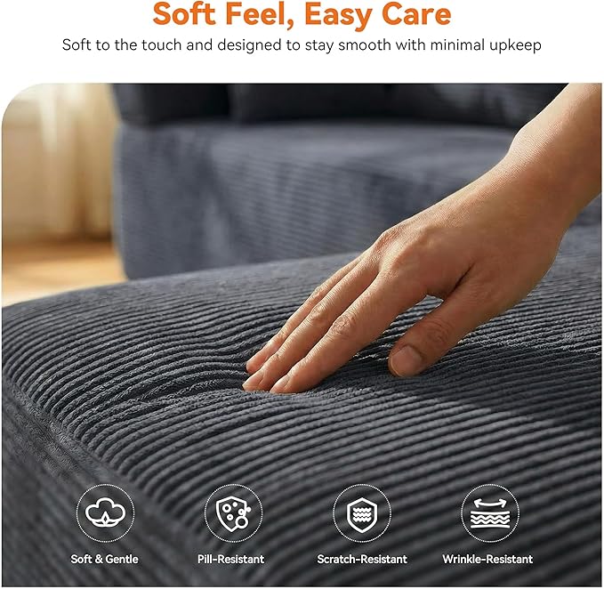 MONVANE 141" U Shaped Cloud Sectional Couch
