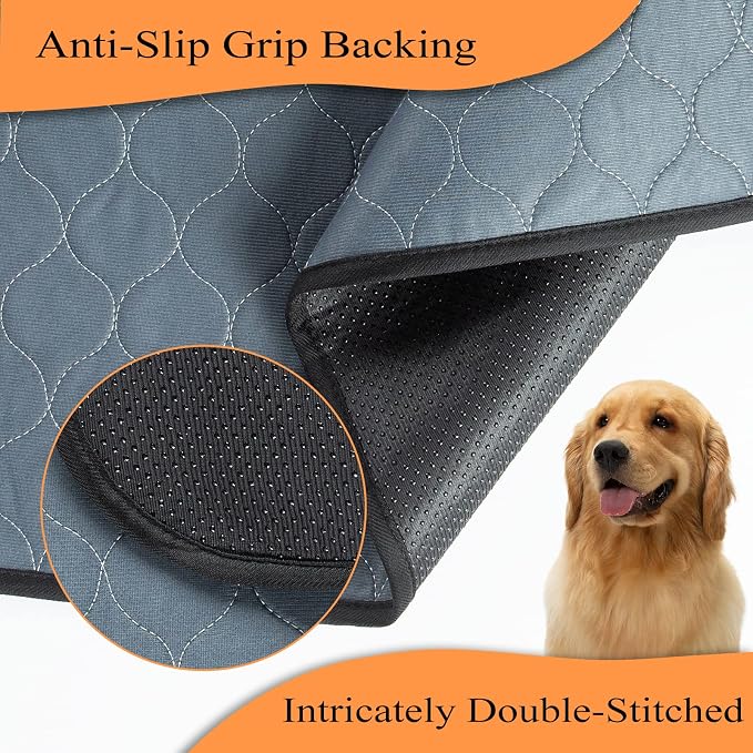Bunlitent Washable Pee Pads for Dogs 5 Pack, 30x34, Reusable Puppy Pads, Washable Potty Pads with Quick Dry, Anti-Slip Dog Cat Pee Pads, Whelping Pads, Puppy Mat