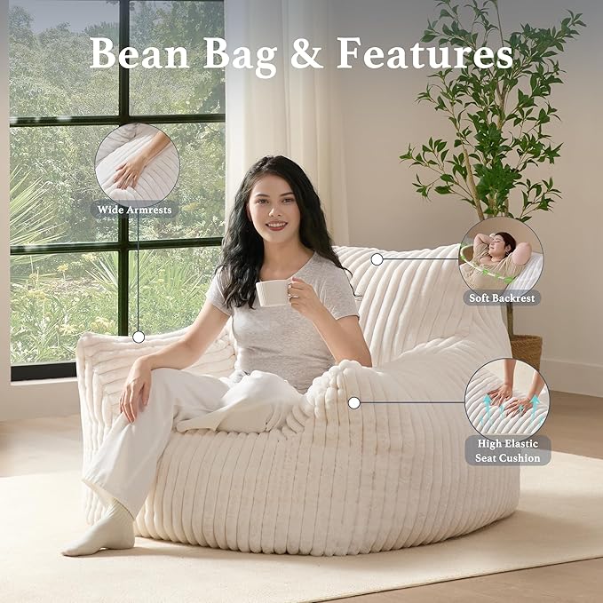 Giant Plush Bean Bag Chair for Adults