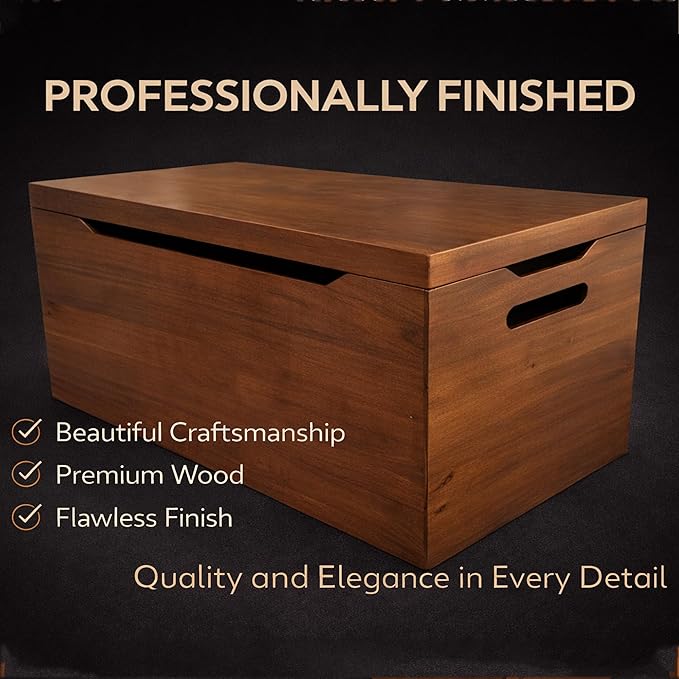 Personalized Engraved Name, Fully Assembled, Solid Wood Storage Trunk