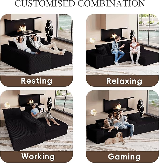 104" Convertible Sectional Couch