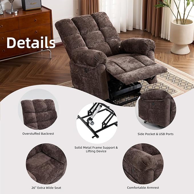 Oversized Power Lift Recliner Chair