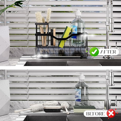 Small Kitchen Sink Caddy Organizer and sponge holder
