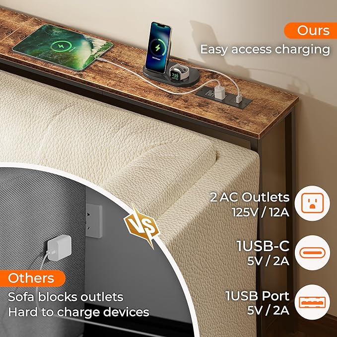SUPERJARE 102.4 Inch Sofa Table