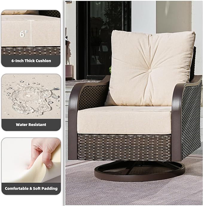 Outdoor Swivel Rocker Chairs, Wicker Swivel Rocking Chairs