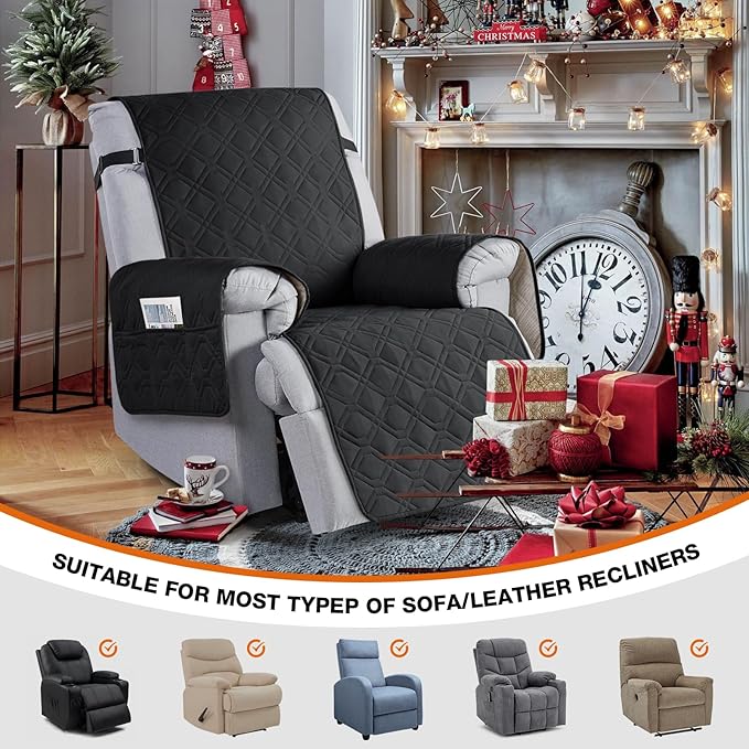 VANSOFY 100% Waterproof Recliner Chair Covers, Recliner Cover Non-Slip Dog