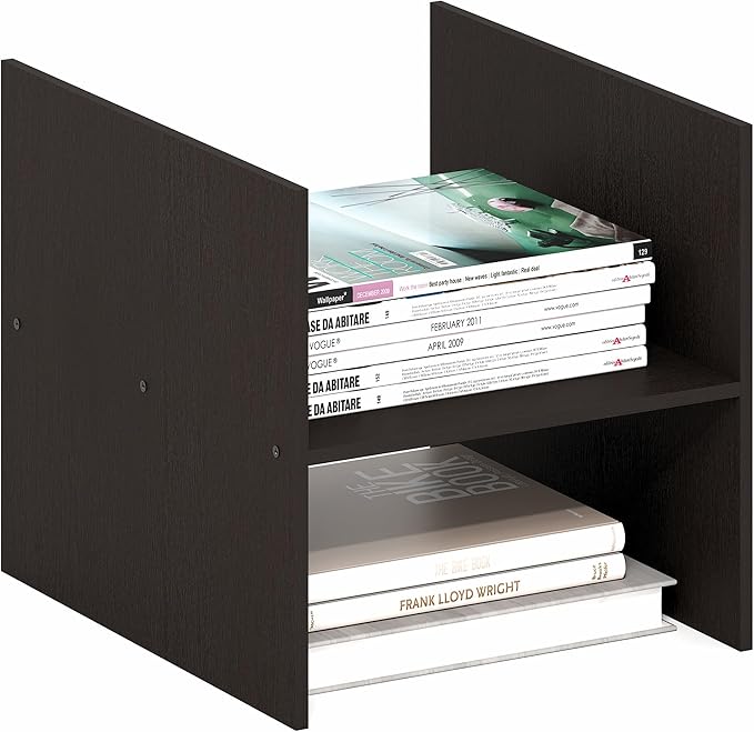 Furinno Cubicle Cube Insert, H-Shelf Cube Organizer, 2-Tier Shelf Accessory