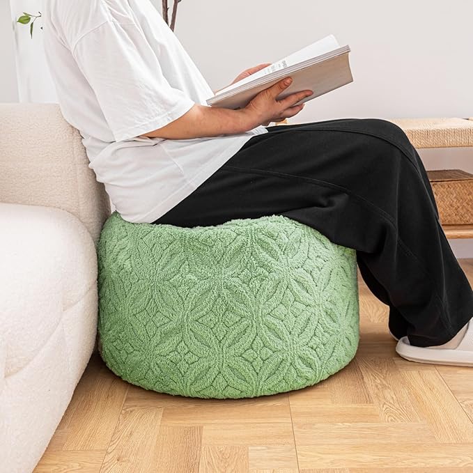 Plush Multi-Functional Ottoman Pouf – Ergonomic Ottoman Foot Rest