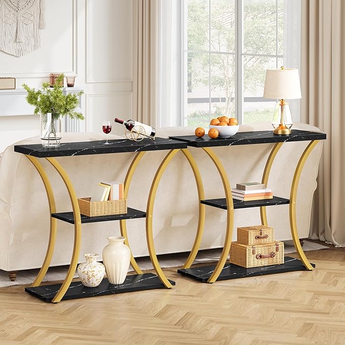 Hoctieon 3 Tier Console Table