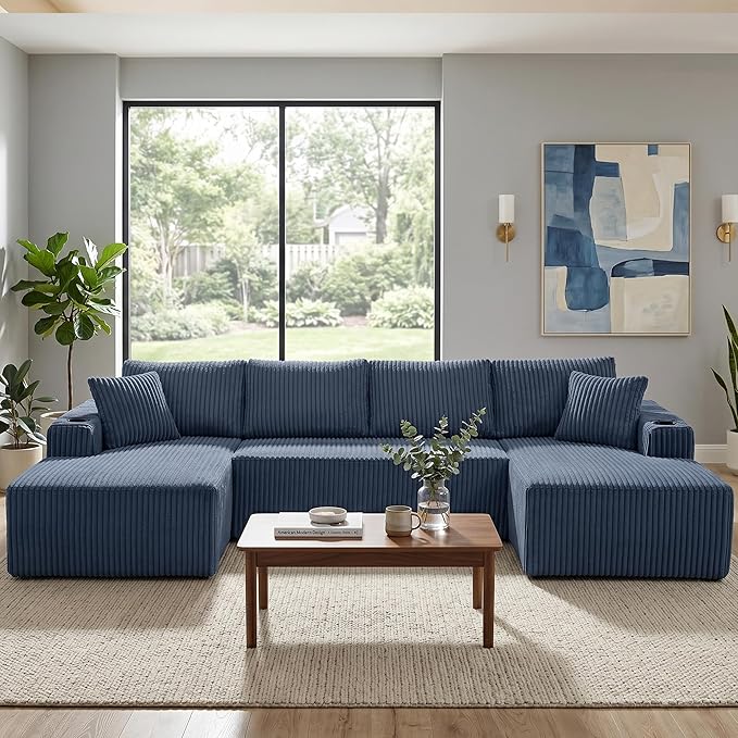 124" Oversized Sectional Couches