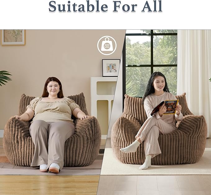 Giant Plush Bean Bag Chair for Adults