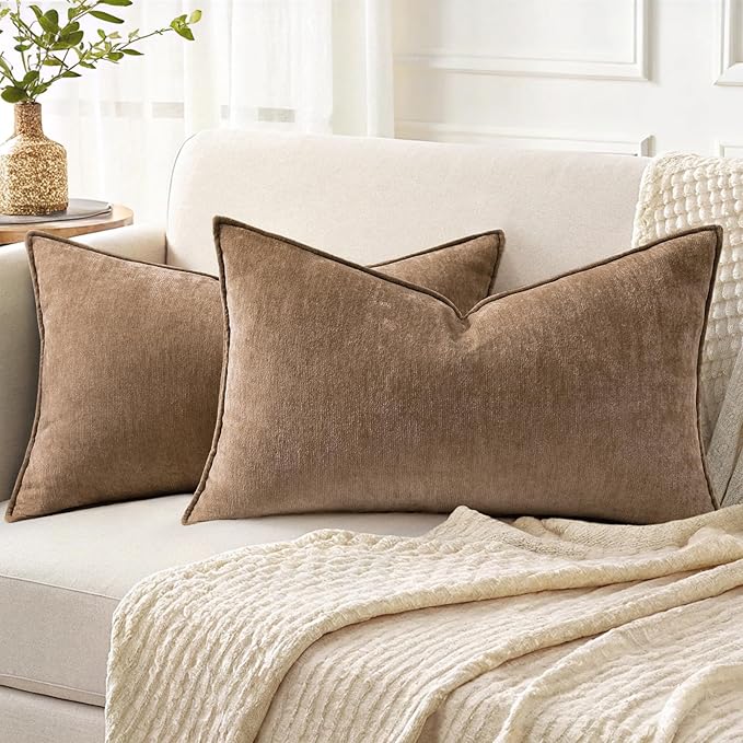 decorUhome Summer Couch Throw Pillow Covers 12x20 Set of 2, Decorative Soft