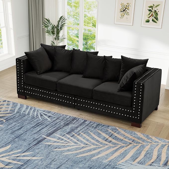 84.5"W Mid Century Modern Couch