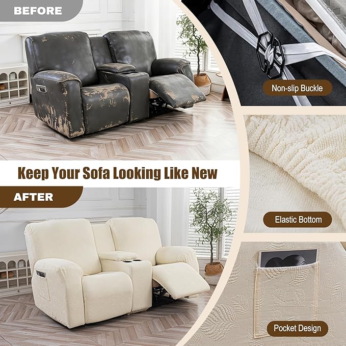 Gennia Waterproof Recliner Loveseat Cover