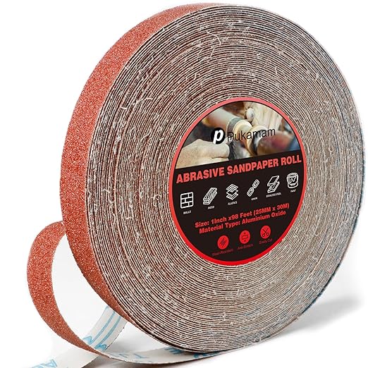 Emery Cloth Roll, 40 Grit Sandpaper Roll, Wet and Dry Emory Cloths