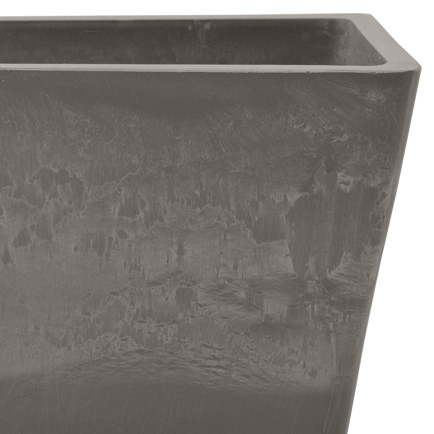 Arcadia Garden Products PSW U45CT Plastic/Stone/Wood Composite Simplicity Window Box, No Drainage Hole (Drillable), 17.5" x 7" x 6", Cement Color