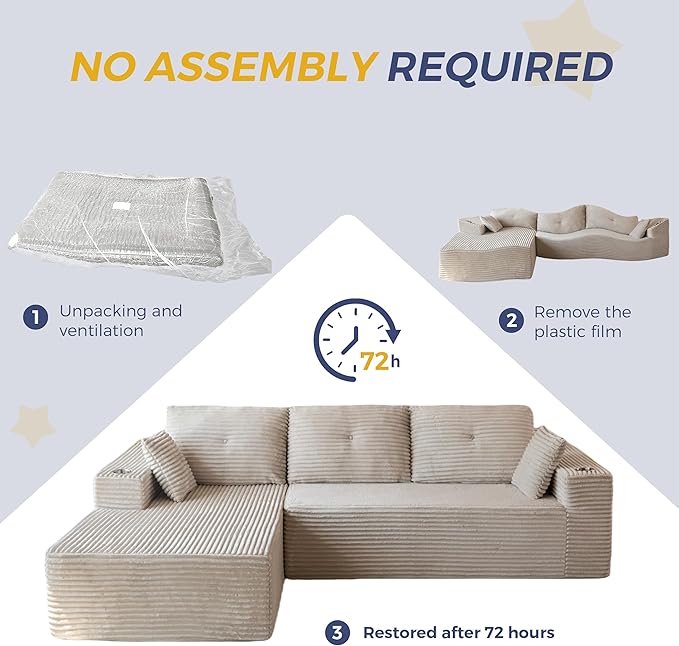 MAXYOYO 104" Modular Sectional Couch