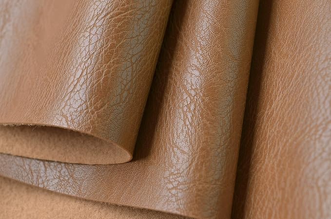 Wento Thick Half Yard Faux Leather Fabric Soft Skin Grain PU Leather