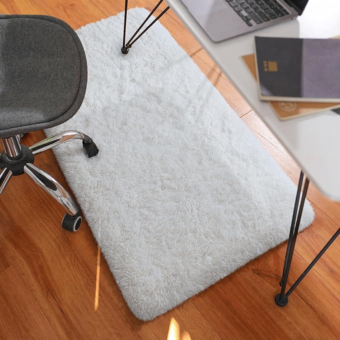 Ophanie Small Rug Washable Non Slip Throw Bedside Area Rugs, Fluffy Soft Mini