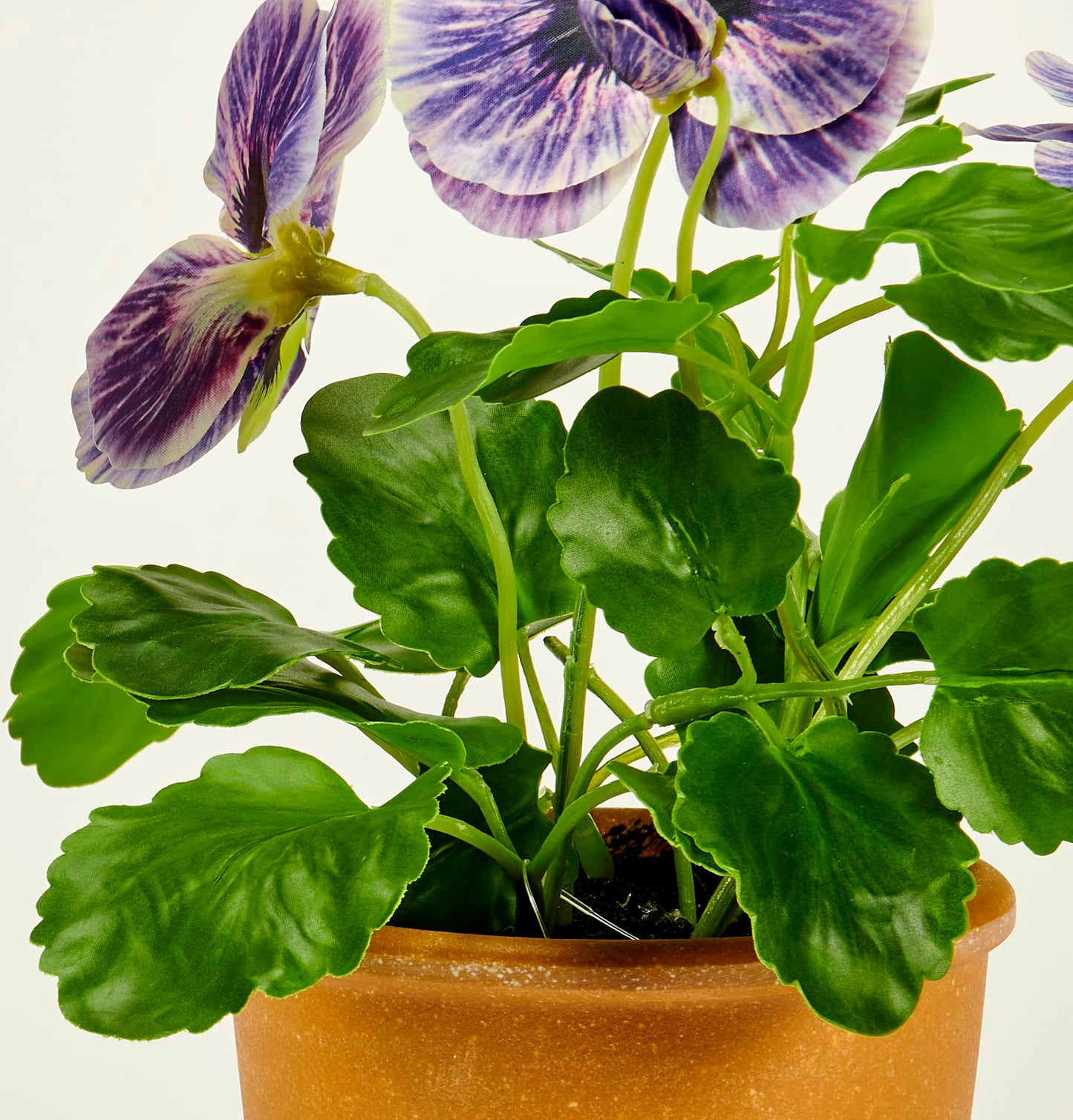 Worth Imports Artificial 10" Blue Pansy in 4" Pot, Set of 2