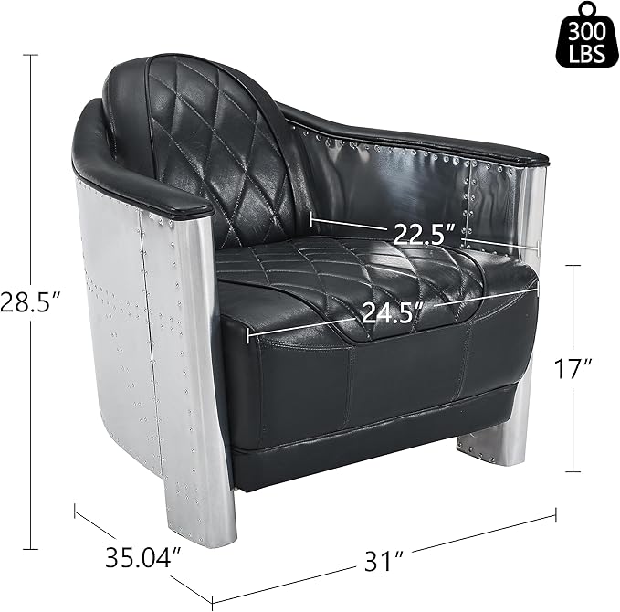 Art Leon Genuine Leather Accent Chairs