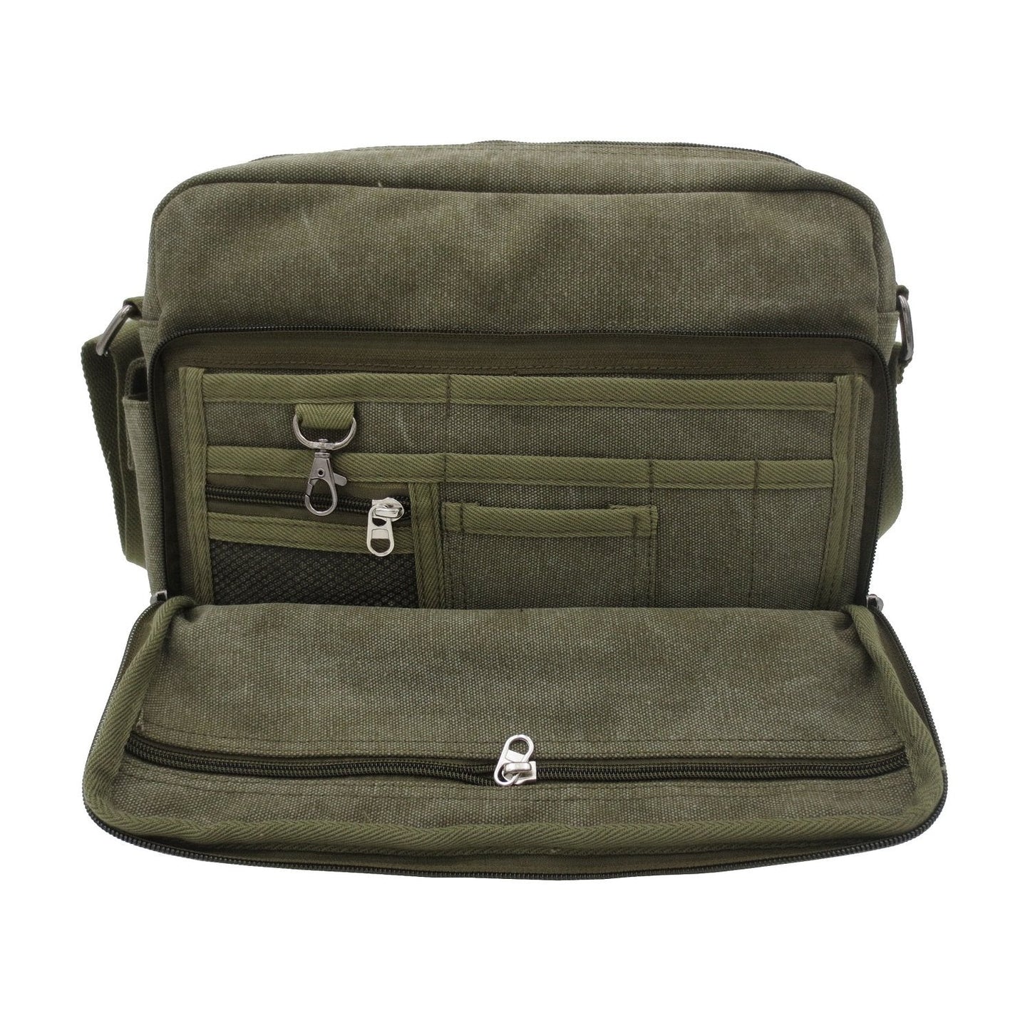 Travel Purse Messenger Bag for Men Womens Canvas Shoulder Bag Handbags Multifunctional Crossbody Bag for Working Travel Change Packet Green