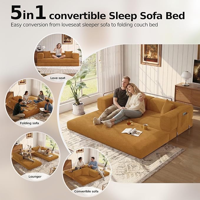 MoonSpeak 78.8''Sleeper Couch Bed