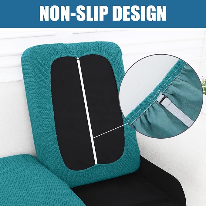 Smiry Waterproof Couch Cushion Covers, Stretch Jacquard Sectional Couch Covers