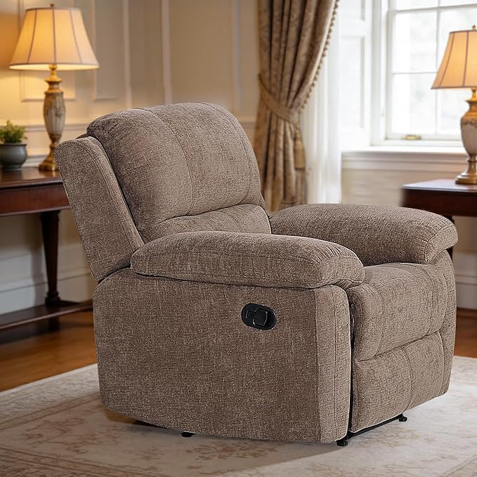 Betsy Furniture Modern Fabric Recliner Sofa Set, Loveseat w/Console, Recliner