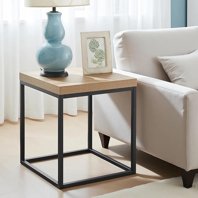 CENSI 18-Inch Natural Oak Accent End Table/Side Table