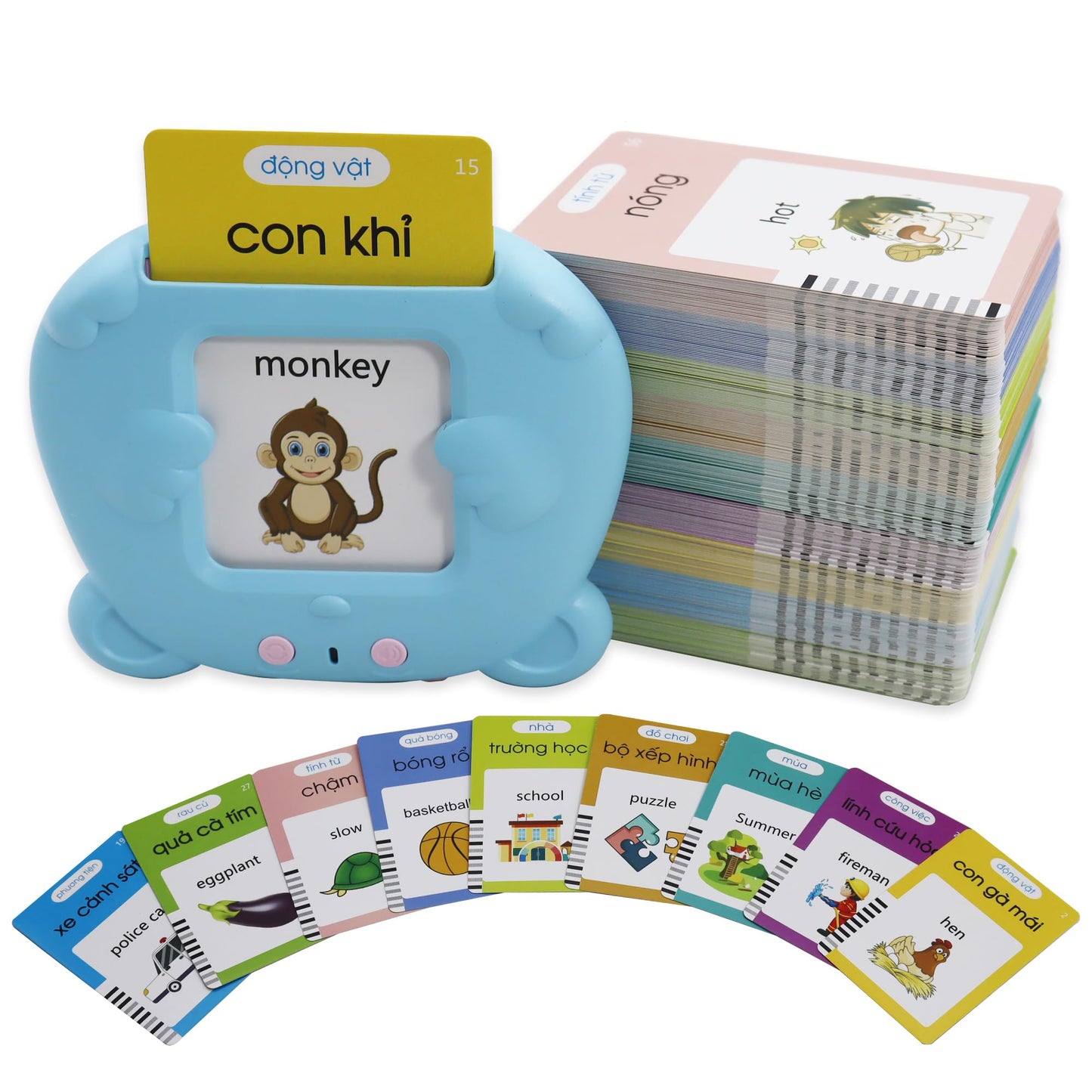 MAYAPHILOS 510 Sight Words Vietnamese and English Talking Flash Cards, Vietnamese Early Education Card, Learn Vietnamese for Kids, Vietnamese Learning Cards for Toddlers Birthday Gifts